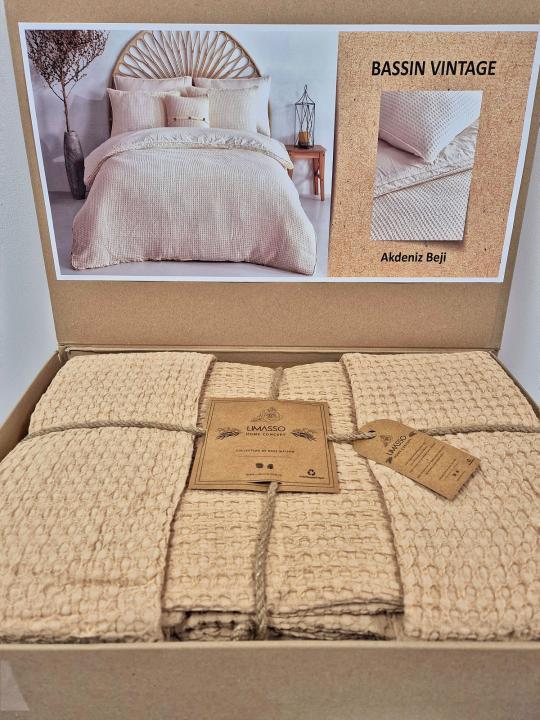 Постільна білизна Limasso Bassin Vintage (Бежевий, 200х220)